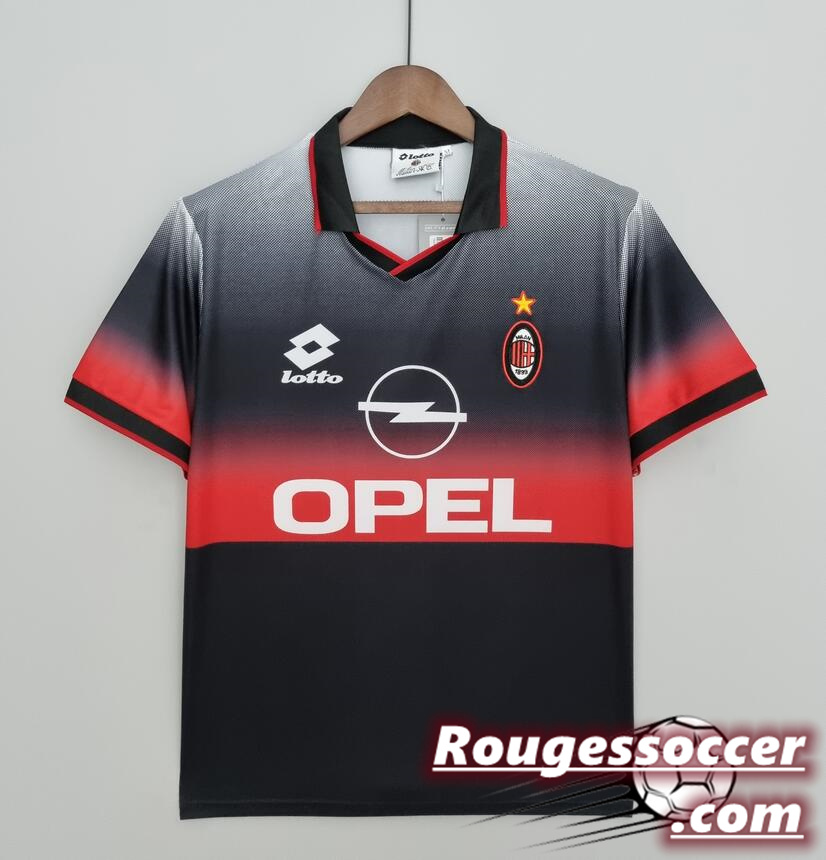 AC Milan Retro Kit Black Training Shirt 1995/96